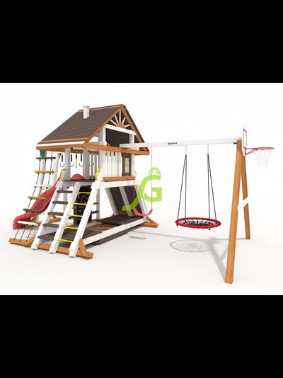 Детская площадка IgraGrad Крепость Фани с рукоходом (Дерево) мод.2