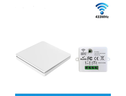 Сенсорный выключатель с модулем 433 МГц, WIFI 2 в 1, голосовая функция, белый