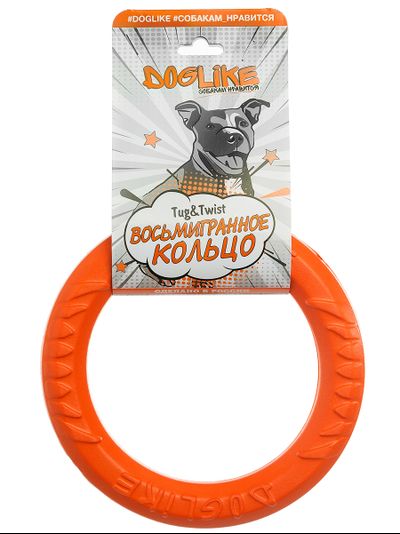 Снаряд Tug&amp;Twist Кольцо 8-мигранное Doglike миниатюрное (Оранжевый)