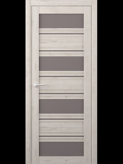 Межкомнатная дверь Монтана кремовый софт с бронзовым стеклом