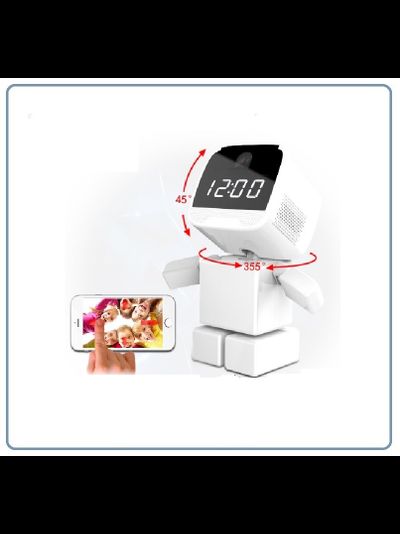 DE-WMrobot-clock Видеоняня WiFi-LAN видеокамера моторизированная с DVR, HD 960 p (cam360)