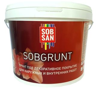 Грунт под декоративное покрытие Sobgrunt 15кг