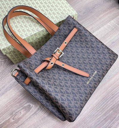 Сумка Michael Kors Emilia ACORN Medium коричневая