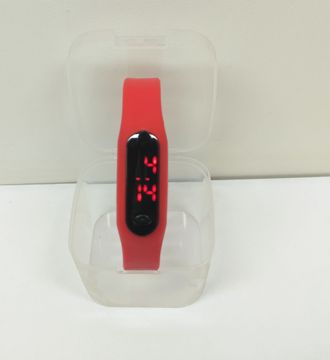 Часы наручные электронные силиконовый браслет, красные (гарантия 14 дней)