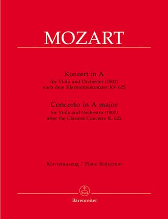 Mozart Concerto for Viola and Orchestra in A- dur - Piano Reduction (after the Clarinet Concerto K. 622)