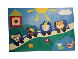 Коврик дидактический "Весёлый паровозик"