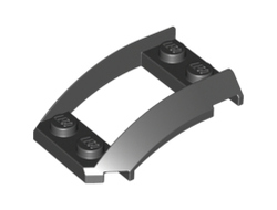 Wedge 4 x 3 Open with Cutout and 4 Studs, Black (47755 / 4525236)