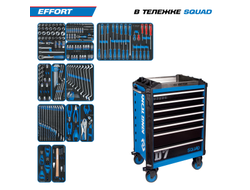 Набор инструментов 235 предметов, "EFFORT", в синей тележке KING TONY 9SQ31-235MRV