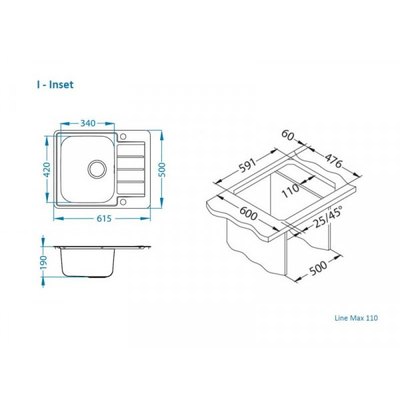 Мойка Alveus LINE MAX 110 SAT