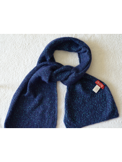 #Синий шарф с люрексом Италия Vizio 5397 Ledy led