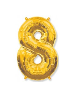 Шар фольга, размер макси, цифра восемь