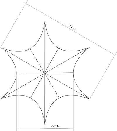 Тент звезда "Средняя"