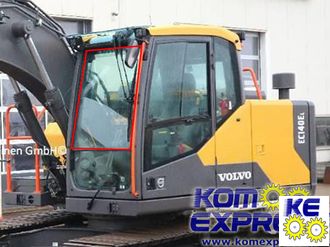 1166-00481 Стекло лобовое верхнее Volvo EC140 EC210 EC240 EC290 EC360 EC460 1999-2003