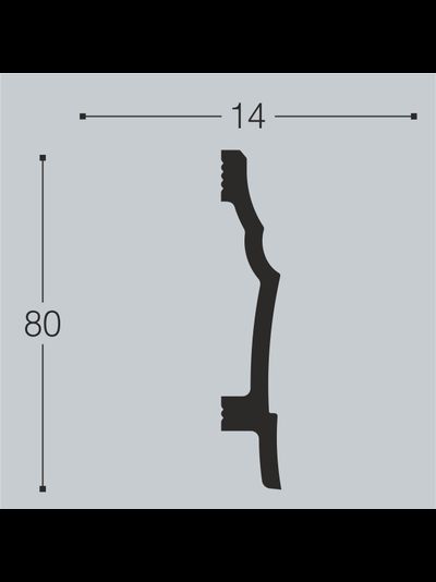 Напольный плинтус Bello Deco П20, из дюрополимера, влагостойкий, под покраску, 2 метра