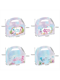 Коробочки для подарков русалка, 12 шт