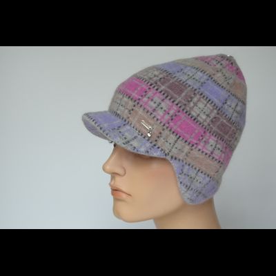 Кепка жокейка в клетку с ушами Vizio Италия 1038 VU разноцветная