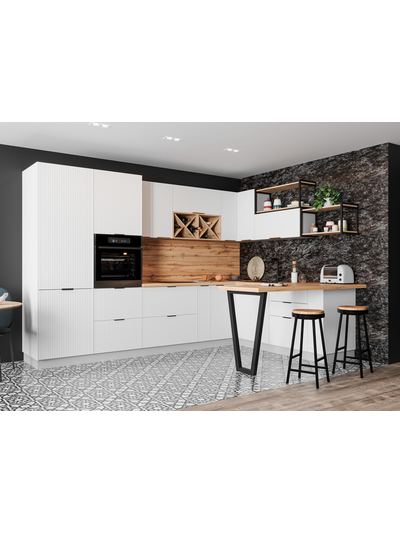 Кухня «Монца» Белый софт  модульная кухня