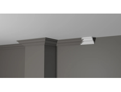 Потолочный плинтус DECOR-DIZAYN DD21, из дюрополимера, под покраску, ударопрочный, 2 метра