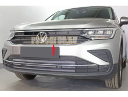 Защита радиатора для Volkswagen Tiguan 2020- chrome верх PREMIUM