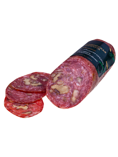 Колбаса сырокопченая с грецким орехом, 270гр. ТМ Сибирская Широта