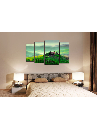 Модульная картина "Усадьба на холме"