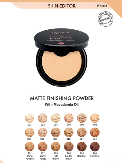 Topface Пудра матирующая Skin Editor Matte Finishing Powder PT263, тон 003 песочно-бежевый