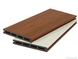 Террасная доска Polivan Group NUSADUA двухцветная Песочный-белый