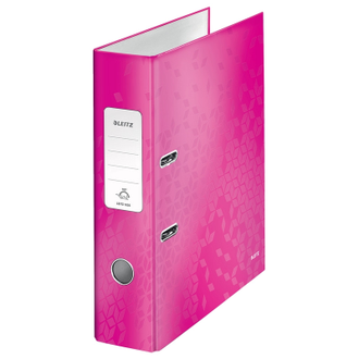 Папка-регистратор Leitz WOW-10050023, 80 мм, розовый