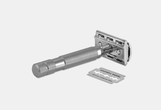 Т-образная бритва Rockwell 6C, белый хром