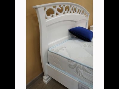 Кровать двуспальная &quot;Грация 1&quot; белый (Браво ) ламели в Липецке