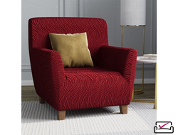 Чехол на кресло Жаккард Волна Бордо.Россия