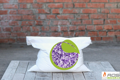 Насыпные свечи RosCandles цветной микс: сиреневые "Сиреневый" + белые "Бизнес" - мешок 10 кг