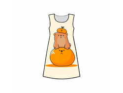 Платье 3D с полной запечаткой Капибара, Kapibara-san №10