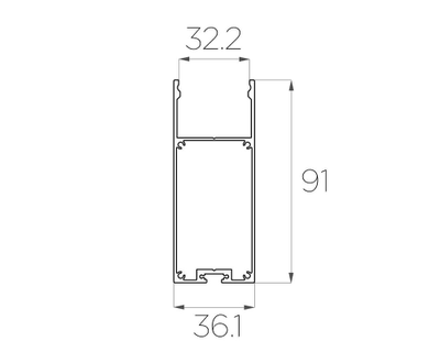 Алюминиевый профиль 4L-3590-S ANOD