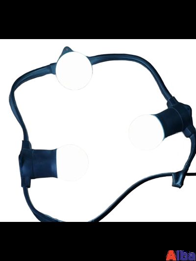 Белт-лайт метражом 2-жильный, 40 см, черный