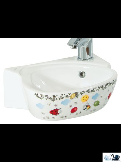 Раковина Creavit Cocuk CK035-00CB00E-FF00 380 х 300 мм с детским декором