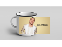 Кружки металлические эмалированные Джастин Тимберлейк, Justin Timberlake