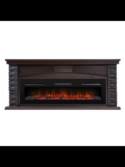Портал Firelight Porto Long камень черный, шпон венге