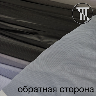 Сетка-стрейч градиент, цв. Черный + Грифель