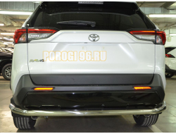 Защита заднего бампера угловая большая d60 для Toyota RAV4 (2019-...)