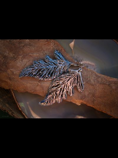 "Крылышки Полумглистой феи", серьги в стиле фэнтези