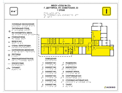 Мнемосхема тактильная полноцветная на основе оргстекла, 8 мм. Размер 630x800 по ГОСТ