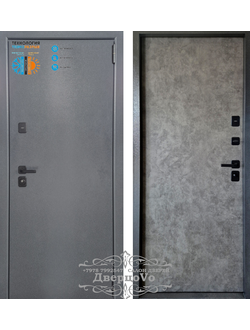 STEEL ART (СТИЛ АРТ) МЕЛИТОПОЛЬ. МОДЕЛЬ 295.ТЕРМОРАЗРЫВ. СТАЛЬНОЙ ЛИСТ БУКЛЕ, цвет ДАРК ГРЕЙ/ МРАМОР ТЕМНЫЙ