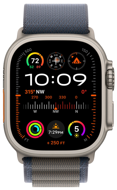 Apple Watch Ultra 2 (2024) Natural Titanium Case Alpine Loop Blue M