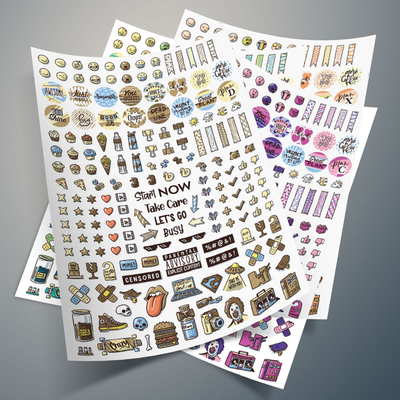 Стикерпак набор наклеек для планера от PAPPI STORE