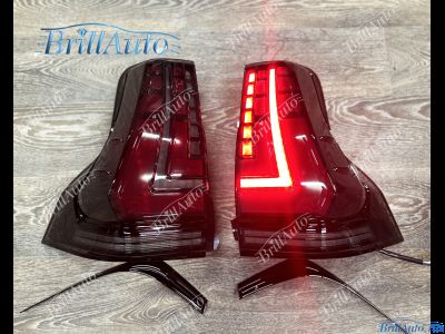 Стопы Toyota Land Cruiser Prado 150 2009-2024 с анимацией черные