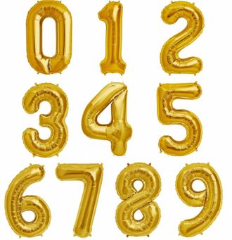 Фольгированные цифры  «Золото» (модификация 1)