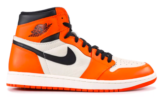 Nike Air Jordan Retro 1 Mid High (черные с оранжевым)