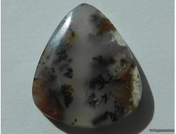 Кабошон - агат моховой 24*21*3мм