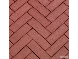 Клинкерная брусчатка тротуарная темно-красная ЛСР "Эдинбург", Лонг 250х80х50 мм